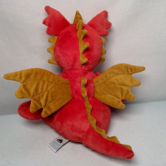Jellycat London Darvin Dragon Orange Winged Wings Horn Stuffed Plush 11" - Picture 5 of 13